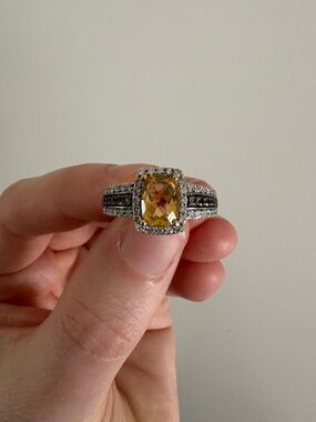 Yellow Topaz Gold Ring